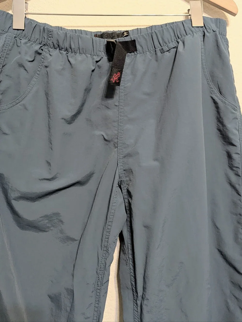 Gramicci Convertible Pants Mens Large 31”Inseam Blue Nylon Stretch Belted